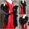 THARAHT Black Chandelle Turkey Feather Boa 2 Yards 40g for DIY Craft Home Dancing Wedding Party Halloween Costume Decoration Feather Boa view 4