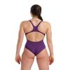 ARENA Women's Solid Team MaxLife Swimsuit Swim Pro Open Back One Piece Racing Bathing Suit Competition Training Swimwear, Plum/White, US Size 20 view 2