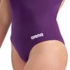 ARENA Women's Solid Team MaxLife Swimsuit Swim Pro Open Back One Piece Racing Bathing Suit Competition Training Swimwear, Plum/White, US Size 20 view 3