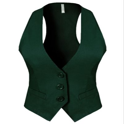 Design by Olivia Women's Dressy Casual Versatile Racerback Vest Tuxedo Suit Waistcoat Hunter Green 2XL