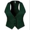Design by Olivia Women's Dressy Casual Versatile Racerback Vest Tuxedo Suit Waistcoat Hunter Green 2XL view 1
