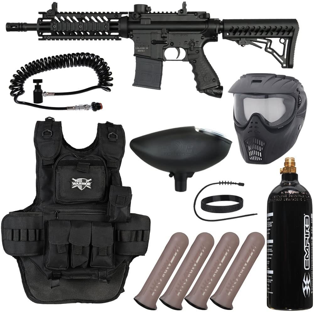 Action Village Tippmann TMC Heavy Gunner Paintball Gun Package Kit (Black/Black)
