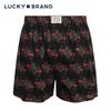 Lucky Brand Mens Boxer Shorts - 3 Pack 4'' Inseam Woven Cotton Boxers for Men with Functional Fly Mens Underwear Boxers, Size Small, Blue Print/Black Print/Teal view 4