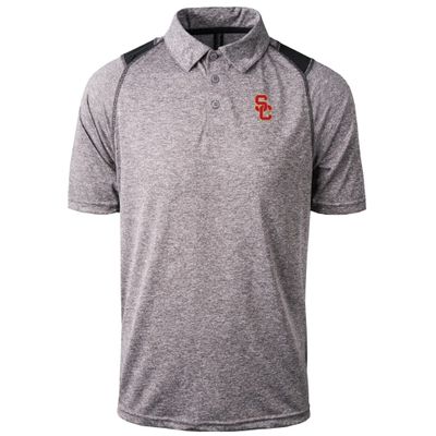 Dunbrooke USC Trojans Mystic Colorblock Polo, Black/Grey, Large
