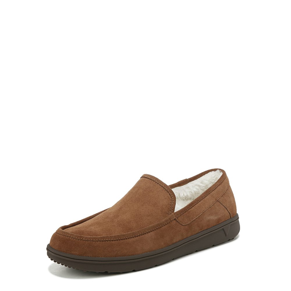 Vionic Men's Gustavo Slipper Toffee Brown Suede 14 M