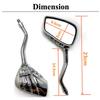 Pairs of Distinctive Skull Skeleton Hand Bike Mirror, Bicycle Mirrors for Handlebars with Mount Holder Clamp Adaptor 10mm for Scooter Moped Bike Standard Bike Motorcycle (Silver) view 2