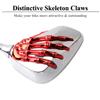 Pairs of Distinctive Skull Skeleton Hand Bike Mirror, Bicycle Mirrors for Handlebars with Mount Holder Clamp Adaptor 10mm for Scooter Moped Bike Standard Bike Motorcycle (Red) view 4