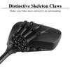 Pairs of Distinctive Skull Skeleton Hand Bike Mirror, Bicycle Mirrors for Handlebars with Mount Holder Clamp Adaptor 10mm for Scooter Moped Bike Standard Bike Motorcycle (Black) view 4