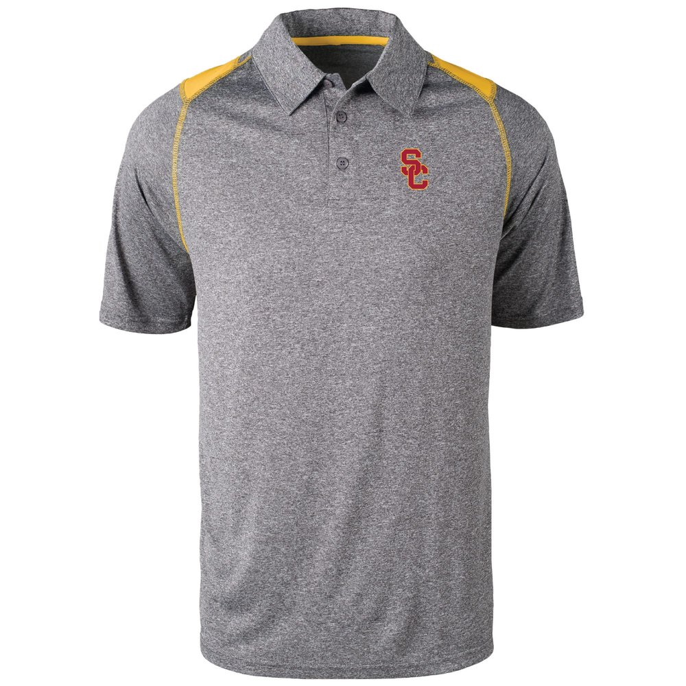 Dunbrooke USC Trojans Mystic Colorblock Polo, Gold/Grey, X-Large