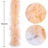 THARAHT Champagne Chandelle Turkey Feather Boa 2 Yards 40g for DIY Craft Home Dancing Wedding Party Halloween Costume Decoration Feather Boa view 3