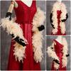 THARAHT Champagne Chandelle Turkey Feather Boa 2 Yards 40g for DIY Craft Home Dancing Wedding Party Halloween Costume Decoration Feather Boa view 4