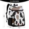 ALAZA White Cow Print Black Brown Spot Backpack Cooler for Women Men Insulated Waterproof Leak Proof Coolers for Hiking Camping Beach, 36 Cans view 2