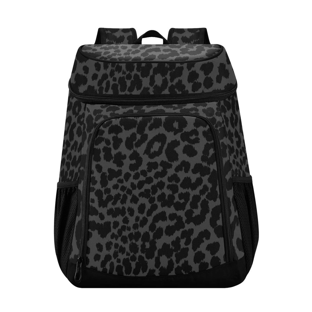ALAZA Dark Gray Leopard Cheetah Print Backpack Cooler for Women Men Insulated Waterproof Leak Proof Coolers for Hiking Camping Beach, 36 Cans