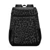 ALAZA Dark Gray Leopard Cheetah Print Backpack Cooler for Women Men Insulated Waterproof Leak Proof Coolers for Hiking Camping Beach, 36 Cans view 1