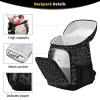 ALAZA Dark Gray Leopard Cheetah Print Backpack Cooler for Women Men Insulated Waterproof Leak Proof Coolers for Hiking Camping Beach, 36 Cans view 3