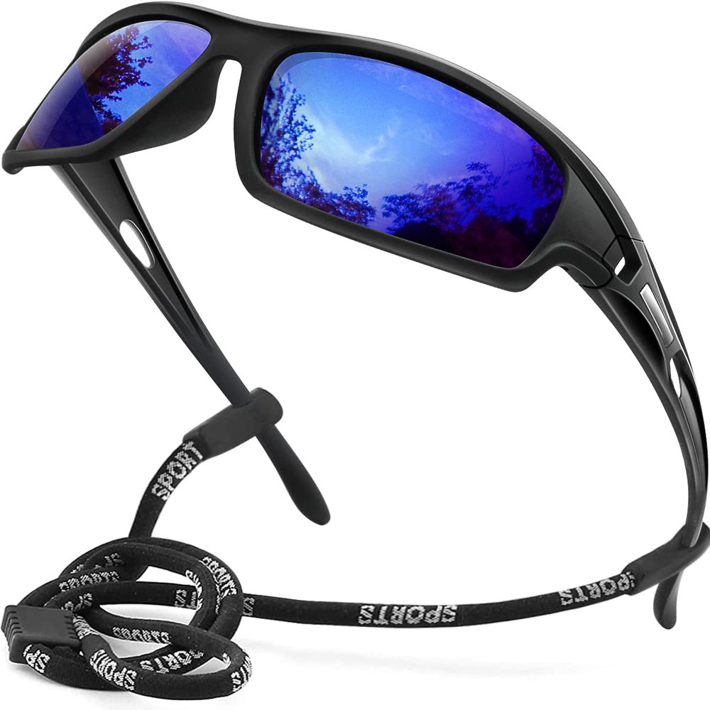 AWGSEE Polarized Sports Sunglasses for Men 100% UV Protection Wrap Around Unbreakable Sun Glasses for Fishing Driving