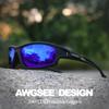 AWGSEE Polarized Sports Sunglasses for Men 100% UV Protection Wrap Around Unbreakable Sun Glasses for Fishing Driving view 2