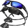 AWGSEE Polarized Sports Sunglasses for Men 100% UV Protection Wrap Around Unbreakable Sun Glasses for Fishing Driving view 1