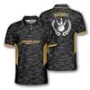 PRIMESTY Custom Bowling Shirts for Men, Patriotic American Flag Bowling Jerseys, Personalized Bowling Polo Shirts view 1