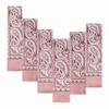 6-Pack Light Pink 100% Cotton Bandanas Gift Set  22x22 Inch Paisley Head Wraps, Face & Neck Scarves, Multi-Purpose Accessories for Men & Women, Holiday & Everyday Gifting view 1