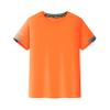 dPois Kids Boys Short Sleeve T-Shirt Quick Dry Swim Shirts UV Rash Vest Swimwear Active Athletic Tops Orange 7-8 Years view 3