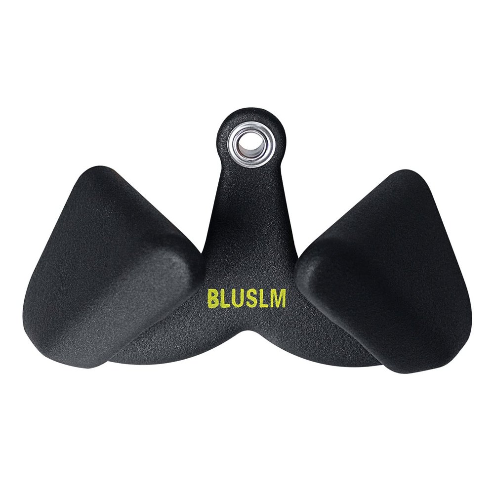 BLUSLM LAT Pull Down Bar for Cable Machine, LAT Pulldown Attachments T-bar V-bar Cable Attachment for Gym, Back Tricep Strength Training Handle (BL02)