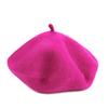 Wheebo Berets for Kids Wool French Beret Hats Artist Painter Hats for Little Girls Boys Solid Color Style(Hot Pink) view 4