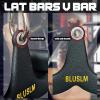 BLUSLM LAT Pull Down Bar for Cable Machine, LAT Pulldown Attachments T-bar V-bar Cable Attachment for Gym, Back Tricep Strength Training Handle (BL03) view 4