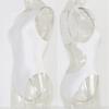 XCKNY Silky Glossy Sexy Vest Covered Belly Briefs Swimsuit Japanese Swimsuit Shiny Hip wrap Swimsuit -Small White view 4