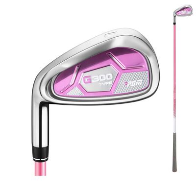 Left Handed Golf Club Iron 7 Men Women Practicing Clubs R/S Carbon/Steel Rod Golf Clubs Sports Exercise with Gift (Pink(Women),Carbon Rod)