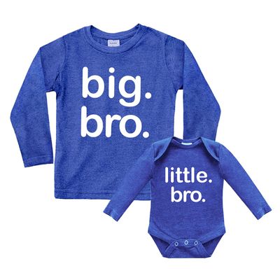 Unordinary Toddler Big bro Little bro Outfits Big Brother Little Brother Sibling Boys Matching Gifts Baby Set (Charcoal Blue - Long Sleeve, Kids (7Y) / Baby (0-3M))