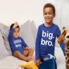 Unordinary Toddler Big bro Little bro Outfits Big Brother Little Brother Sibling Boys Matching Gifts Baby Set (Charcoal Blue - Long Sleeve, Kids (7Y) / Baby (0-3M)) view 2