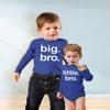 Unordinary Toddler Big bro Little bro Outfits Big Brother Little Brother Sibling Boys Matching Gifts Baby Set (Charcoal Blue - Long Sleeve, Kids (7Y) / Baby (0-3M)) view 4