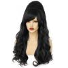 ANOGOL Hair Cap+ Black Bouffant Beehive Wig Beehive Style Wig Black Long Wavy Updo Wig For 80s 60s 50s Cosplay Costume Wig For Women Girls Halloween Party view 4