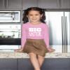 Big Sister Shirt Big Sister Announcement Toddler Shirts Promoted to Girls Outfit (Pink - Long Sleeve, Youth S(8)) view 2