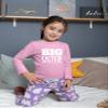 Big Sister Shirt Big Sister Announcement Toddler Shirts Promoted to Girls Outfit (Pink - Long Sleeve, Youth S(8)) view 4