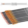 e5e10 31inch Carbon Arrow Archery Targeting Practice Hunting Arrows for Compound & Recurve Bow with Removable Tips(Pack of 12) (Orange White) view 4