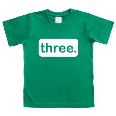 3rd Birthday Shirt boy Third Outfit 3 Year Old Toddler Gift Baby Tshirt Party Shirts (Green, 4 Years)