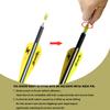 e5e10 31inch Carbon Arrow Archery Targeting Practice Hunting Arrows for Compound & Recurve Bow with Removable Tips(Pack of 12) (Yellow White) view 3