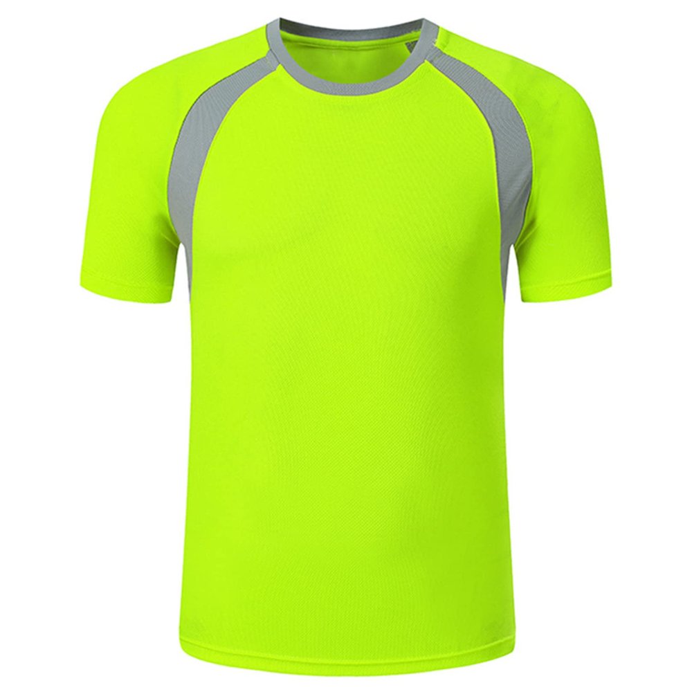 easyforever Kids Boys' UPF 50+ Sun Shirts Short Sleeve Rashguard Athletic Swim Shirt Swimming Tops Swimwear Fluorescent Green 5-6 Years