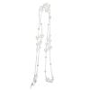 GALPADA Pearl Eyeglass Chains Stylish Elegant Silver Eyeglass Chain Copper Spectacle Lanyard with Imitation Pearls Lightweight 29.52-Inch for Daily Wear view 1