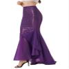 Zaldita Women's Mermaid Tail Adult Costume Outfit Sequins Long Tail Skirt Halloween Party Dress Purple X-Large view 4