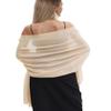 Hotshawl Chiffon Shawls and Wraps for Evening Dresses Women Elegant Soft Scarf Bridal Scarve Wedding Stole (Champagne(chiffon), Plus Size) view 1