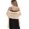 Hotshawl Chiffon Shawls and Wraps for Evening Dresses Women Elegant Soft Scarf Bridal Scarve Wedding Stole (Champagne(chiffon), Plus Size) view 2