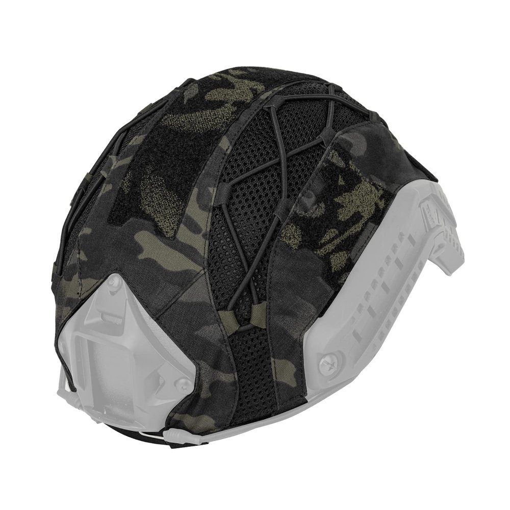 Tactical Helmet camo Cover for Fast Helmet in Size M/L, Paintball Shooting Gear - 500D Nylon -Without Helmet (camo Black)