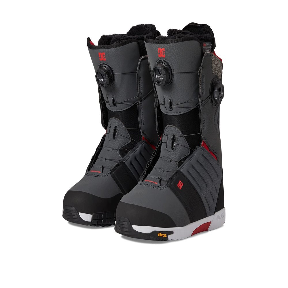 DC Shoes Judge BOA Mens Snowboard Boots Grey/Black/Red 8