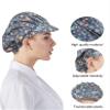Nanxson 3pcs Chef Hats for Women Men Chef Caps Work Hats Kitchen Cooking Bakers Hat for Food Service with Brim Navy view 4