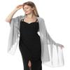 Hotshawl Chiffon Shawls and Wraps for Evening Dresses Women Elegant Soft Scarf Bridal Scarve Wedding Stole (Grey1, Plus Size) view 4