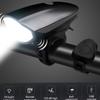 Bicycle Headlight and Rear Tail Light with Bell, Super Bright Bike Light Set with Horn Easy to Install USB Rechargeable Bike Light Set Suitable for Men Women Kids Road Mountain Bike (Black) view 3