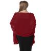 Chiffon Shawls and Wraps for Evening Dresses Women Elegant Soft Scarf Bridal Scarve Wedding Stole (Wine Red, Plus Size) view 1